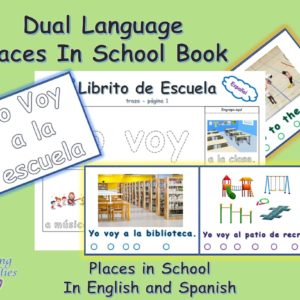 Places in School Easy Reader Cover in both English and Spanish