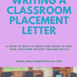 Writing a classroom placement letter