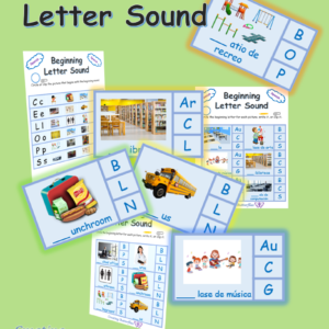 Spanish and English Beginning Letter Sound Places in my School